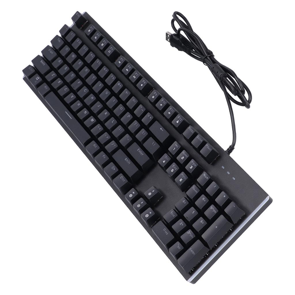 Kabelgebundene Tastatur 104 Tasten Beidseitige Farblicht Kabelgebundene Hintergrundbeleuchtung Mechanische Gaming-Computer