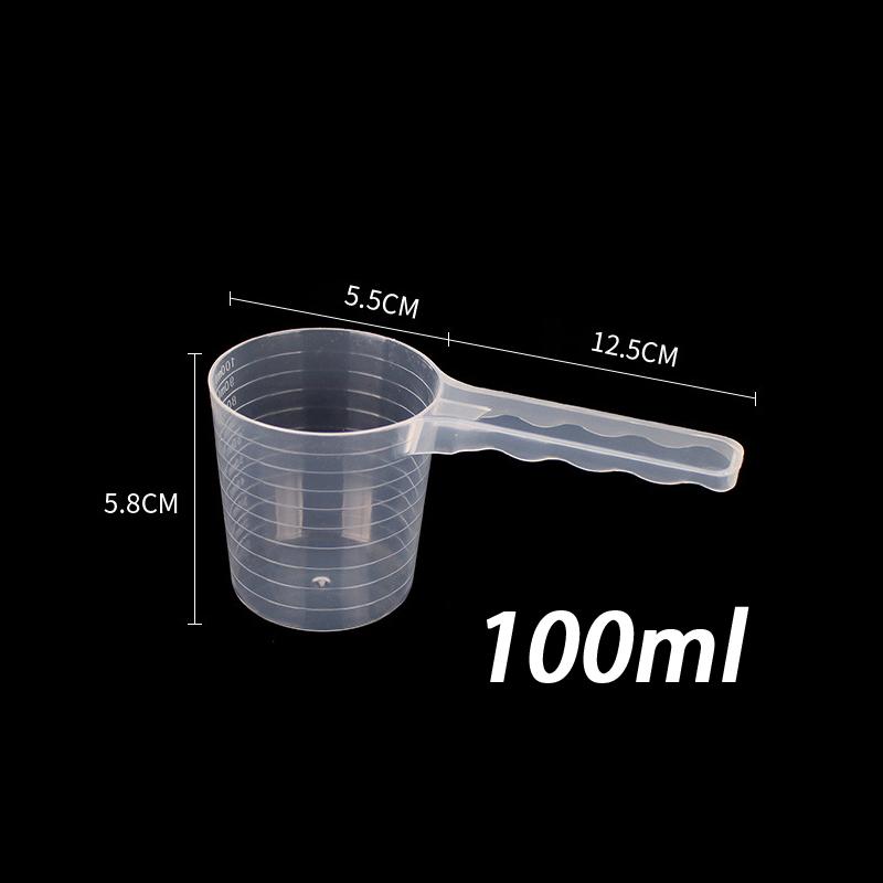 Transparent Måttsked för Husdjur Med Skala Plast Hund Katt Matningsskopa Husdjurs Servis Tillbehör 50G 100Ml