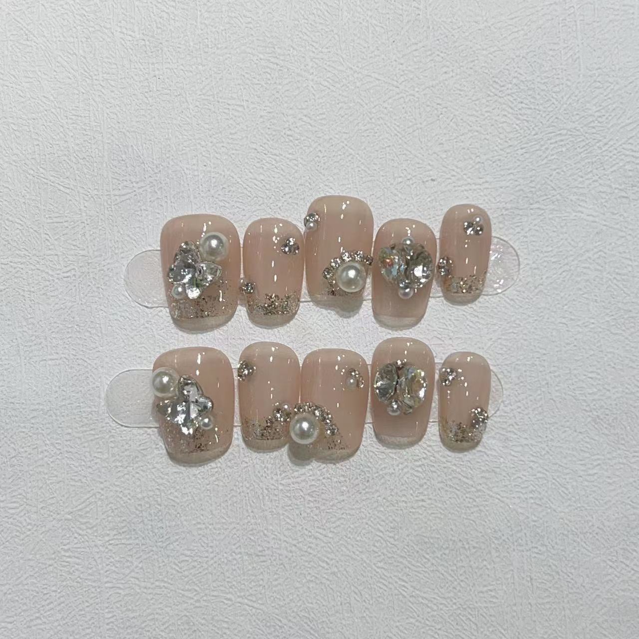 

Чисто ручная работа Деталь доспеха ручной работы Высококлассный Пресноводный жемчуг с бриллиантовым блеском Маленький ароматный стиль Телесный цвет Съемный Large L