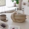 Taschentuchbox Keramik mit künstlerischer Knotenform Moderner Stil Taschentuchhalter Dekoration für Zuhause Taschentuch