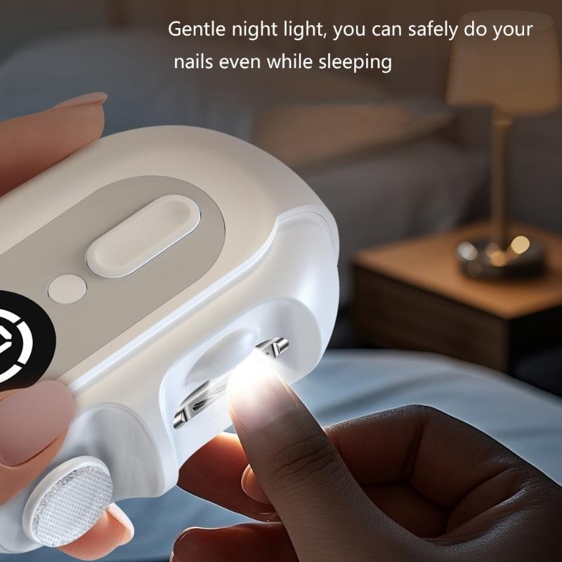 Nail Trimmer Rechargeable Electric Nail Cutter Safe And Quiet Operate Precise Trimming And Polishing For Adults And Kids