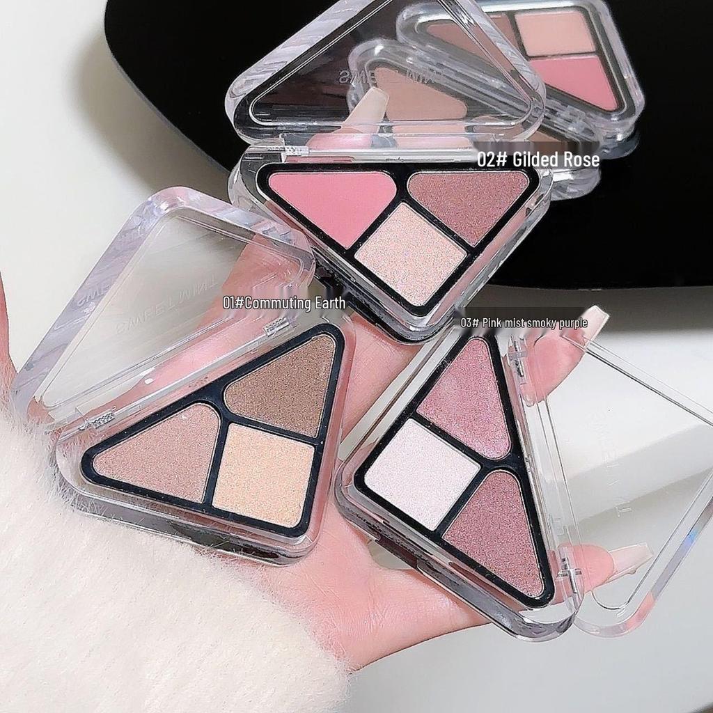 SweetMint Tragbare Lidschattenpalette: Matte, Schimmernde und Glitzernde Erdtöne in einem Kompakten Multi-Use-Format