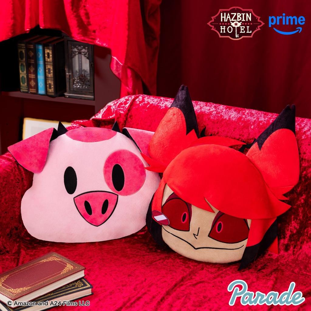 Round1 Welcome Hazbin Hotel Plush Face Cushion Alastor 37cm