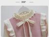 Girls' Autumn/Winter Pearl-Collar Sweater Dress - Fashionable Knit for New Year's Celebrations!