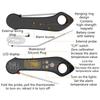 Digital Thermometer with Dual Probe Waterproof Food Thermometer for Cooking Baking High Accuracy Foldable Thermometer