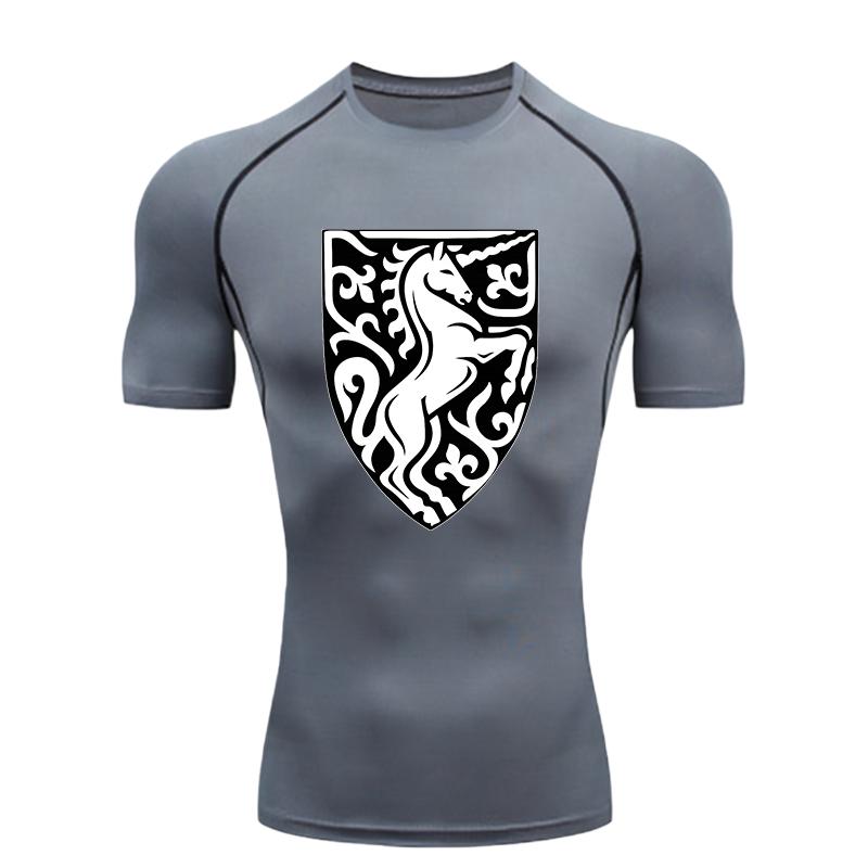 Camiseta Deportiva para Hombre con Estampado de Calaveras Entrenamiento Fitness Compresión Camiseta de Entrenamiento Camisetas Atléticas Camisetas de Gimnasio Running