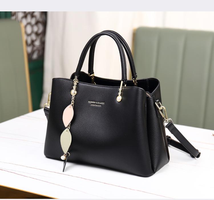 Women's Summer 2025 Luxury Soft Leather Crossbody Shoulder Bag - Elegant High-End Handbag for Moms