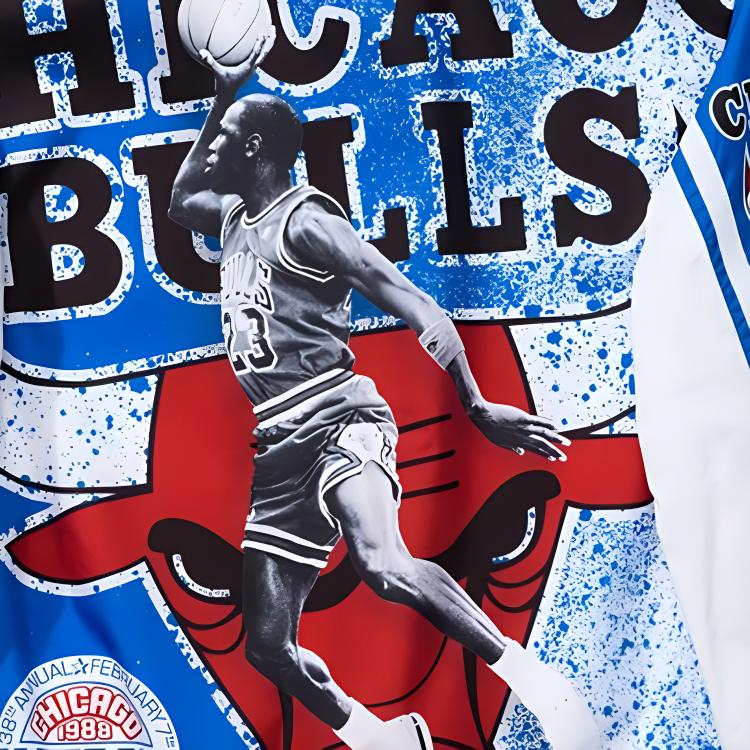 Jordan X Mitchell & Ness Co-Branded Sublimated Print Fitted Jacket Unisex Jacket White CW0884-100