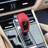 ABS Matt Balck/Carbon Fiber/Red Car Interior Gear Shift Gear Head Cover Trim For Porsche Cayenne 2018-2023 Auto Accessories
