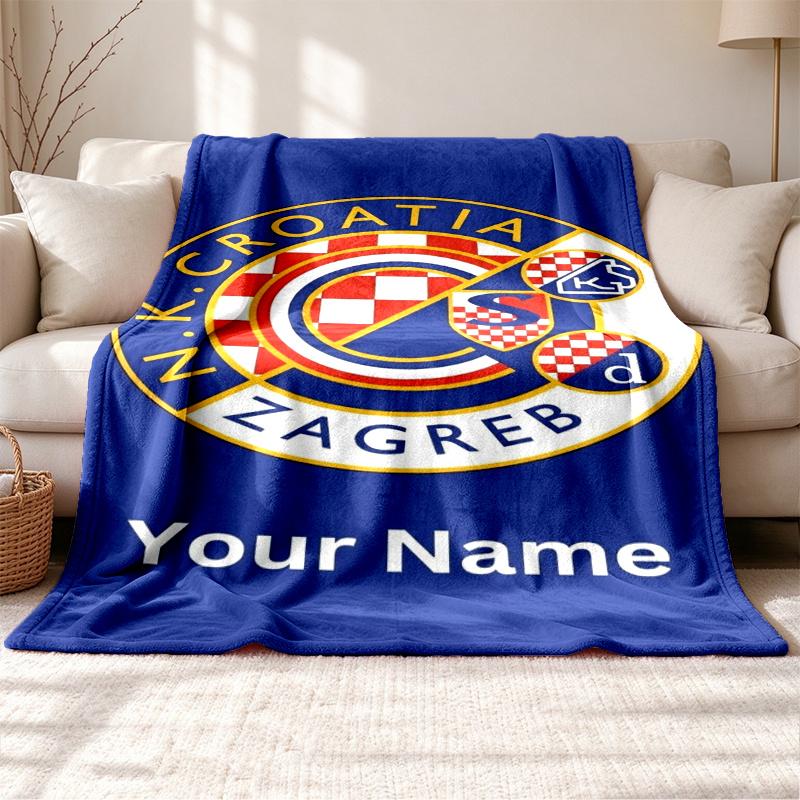 Dinamo Zagreb Customizable name outdoor blanket soft cozy and warm Multi-purpose office blanket outdoor camping and travel blanket all