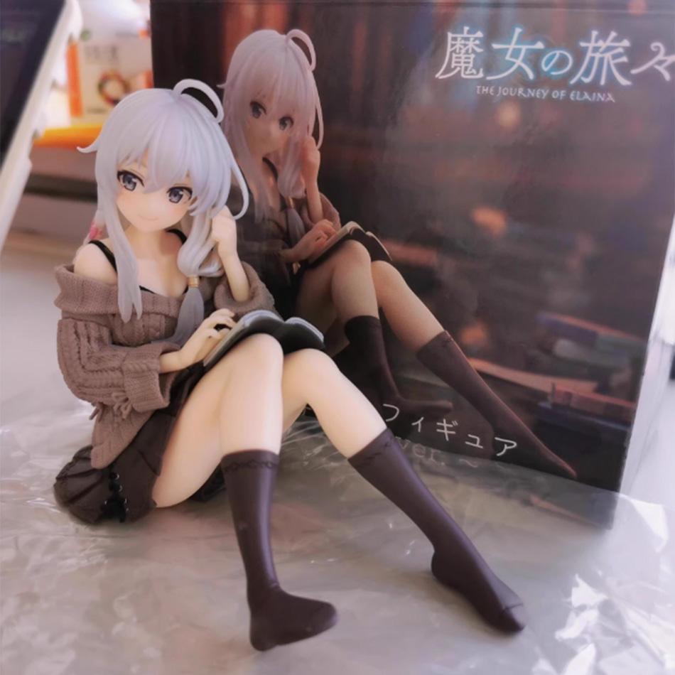 Elaina 15Cm Anime Figure Knit Dress Witch Action Figure Pvc Collectible Model Doll Toy For Christmas Gifts