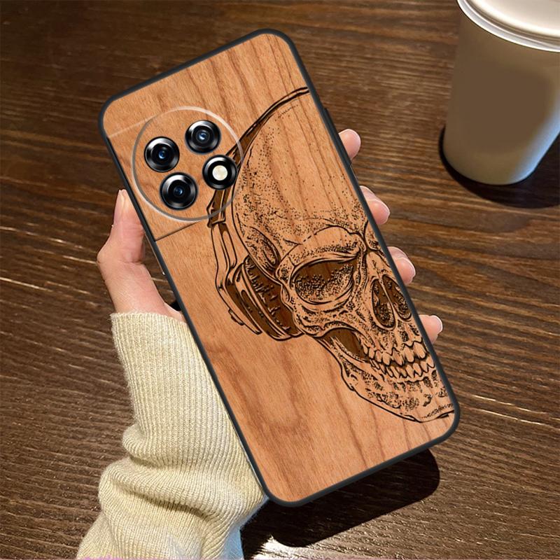 Tree Rose Skull Cactus Wood For OnePlus 15R 13 12 11 9 Pro 12R 13R 10T 13T Case For OnePlus Nord 5 CE 2 3 4 Lite N20 N30