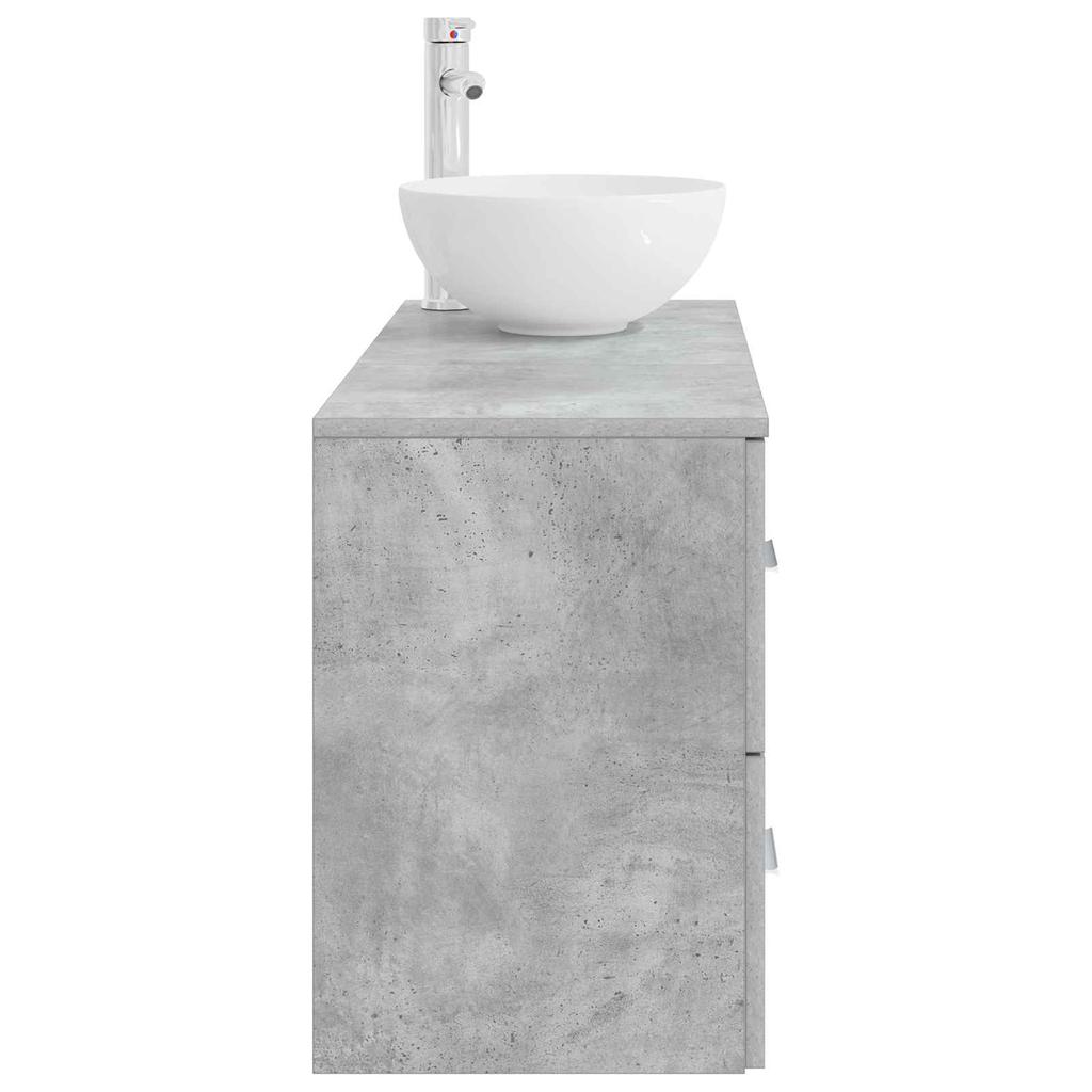 Bathroom Furniture Set 2 Pcs Concrete Grey Particleboard