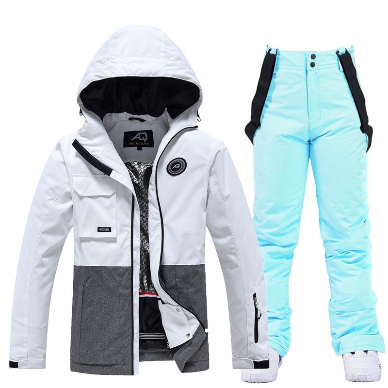 New ski suit, snowboard and double board men's and women's winter outdoor warm thickened ski suit set