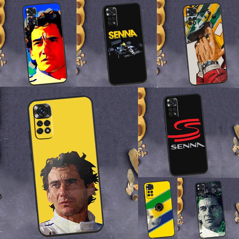 Racing Ayrton Senna Case For Xiaomi Redmi 12C 10C 9A 9C 9T Redmi Note 12 Pro 8 9 10 11 Pro 11S 10S 12S Cover