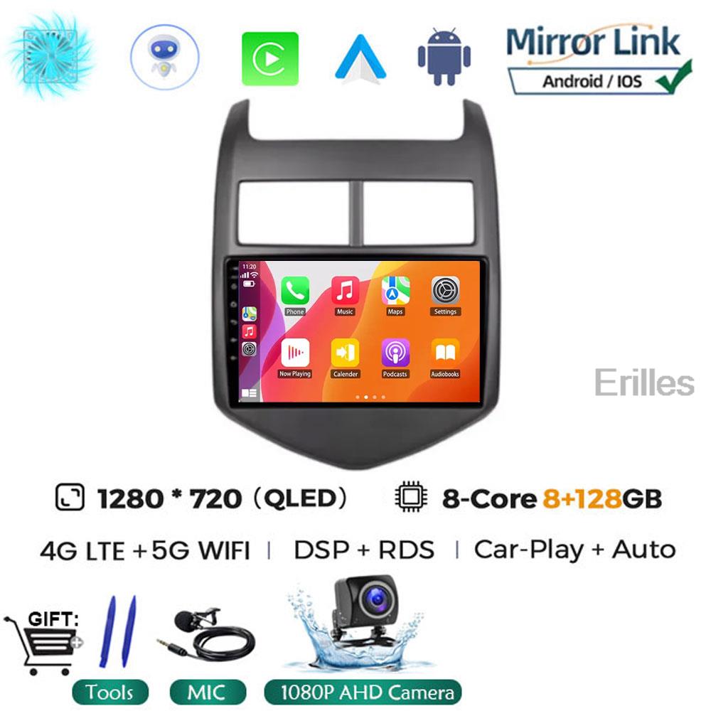 5G 2din Android 14 Car Radio Multimedia Player For Chevrolet Aveo 2 Sonic T300 Autoradio CarPlay Navigation GPS