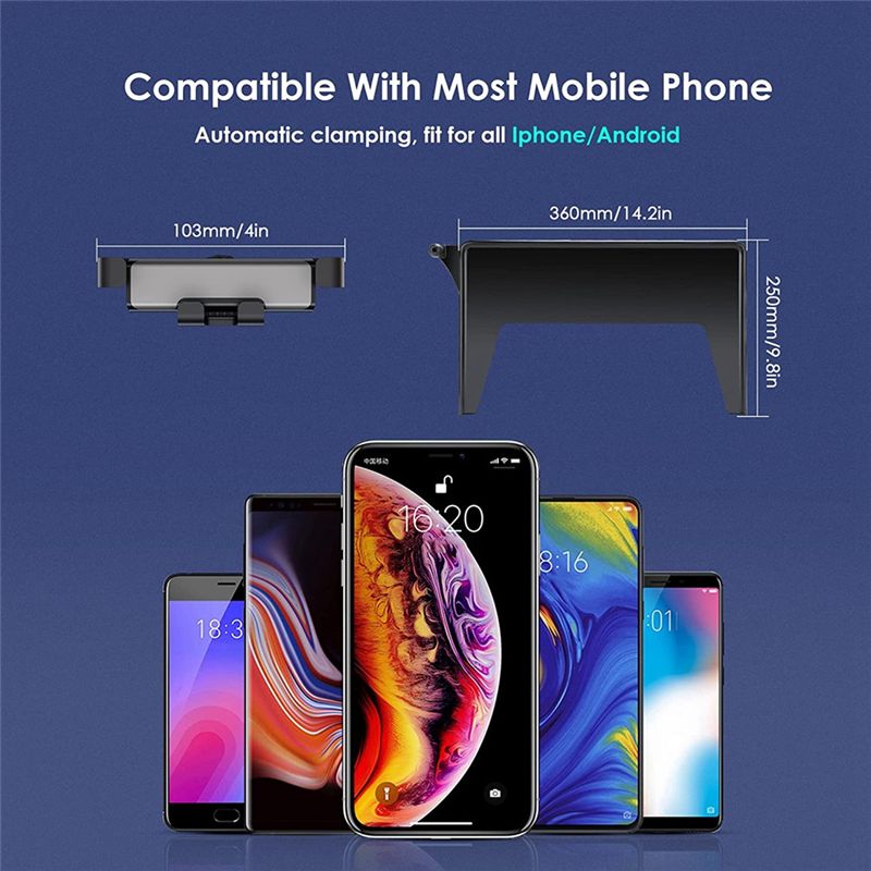 Cellphone Mount For Tesla Model 3 Model Y, Dashboard Phone Holder Stand 360° Rotation Adjustable Accessories