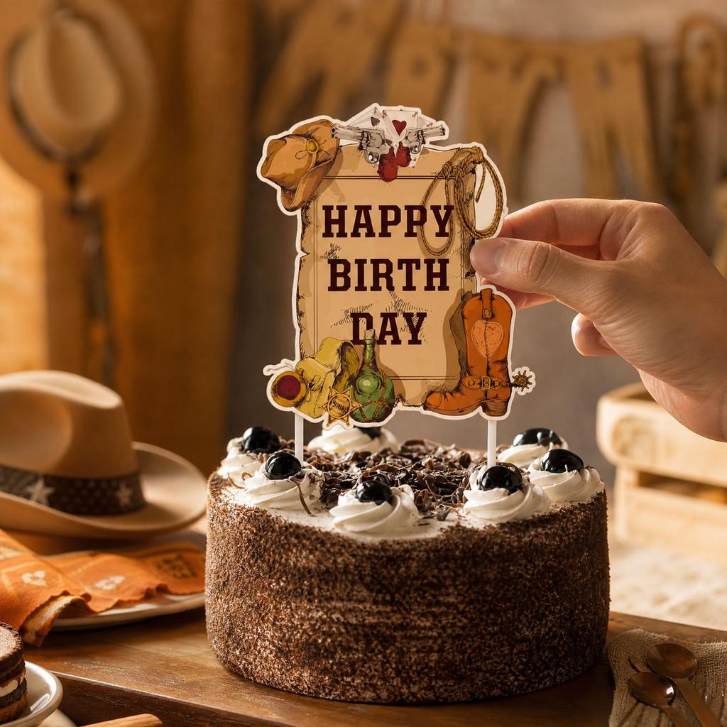 Western Theme Birthday Party Topper Large Hat Decorations (1 Count)