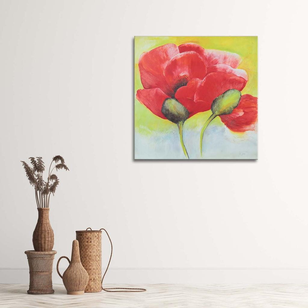 Canvas Print Red Poppies Nature