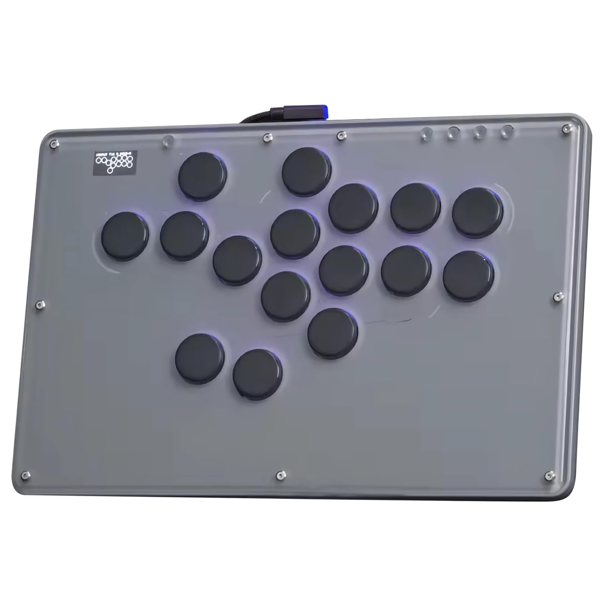 

Haute42 Leverless Arcade Controller V16 Black Leverless Arcade Controller Large Buttons x Kailh Shadow Hunting Switch Thickness Wide Top Plate Can Be чорний