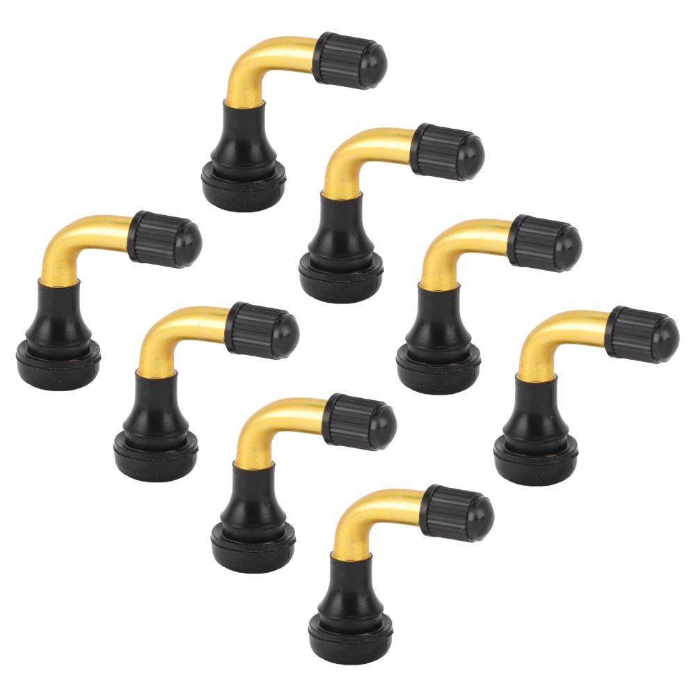 8PCS Brass ,Rubber Tubeless Tire Valve Stem Angled Motorcycle Tire Valve Stem Scooter Tubeless Tire
