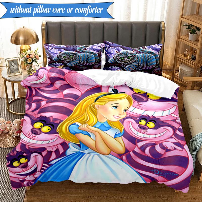 Alice and the Cat 3pcs K-pop Music Group Bedding set,Ideal for Bedroom, Dormitory,Including Duvet Cover And 2pcs Pillowcases,Fan Gifts