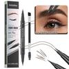 Natural and Smooth Wild Eyebrow Two-headed Eyebrow Pencil, Waterproof, Sweat-proof and Non-smudging Double-headed Eyebrow Pencil