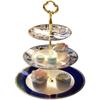 European Style Ceramic Double-Tier Dessert & Fruit Stand