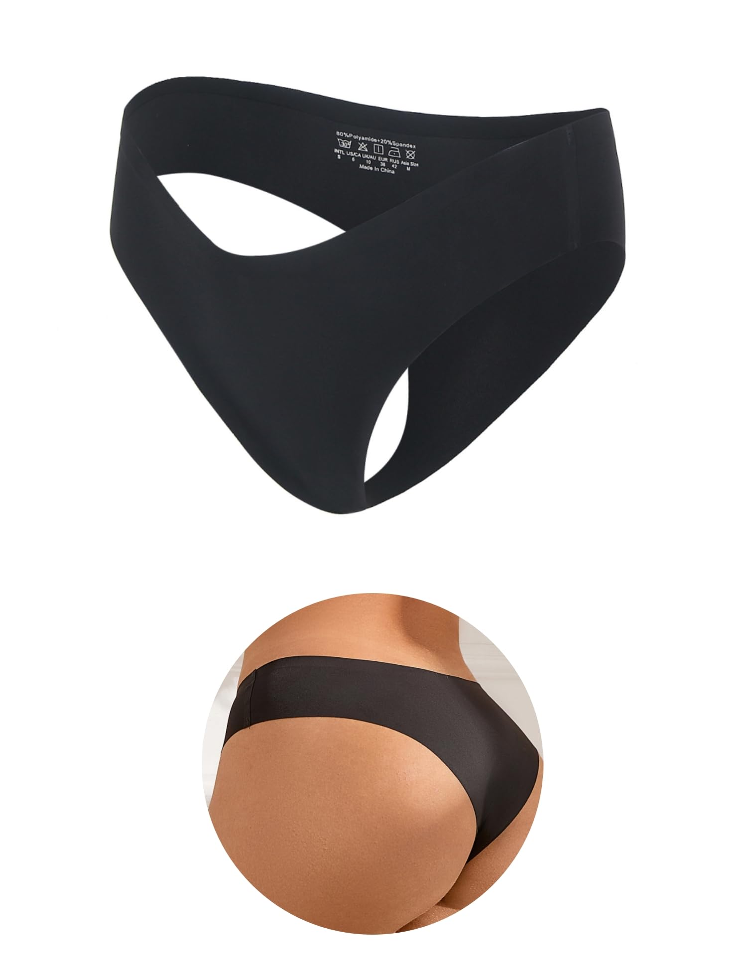 

Comeondear Бесшовные трусики-стринги из ледяного шелка размера плюс, однотонные, охлаждающие, XL, женские, с низкой посадкой, размеры, цвет, простые, дышащие, тонкие, трусики, бесшовные, сексуальные, чёрный