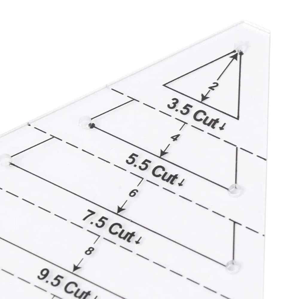 SELECOCO Shaped Ruler for Hexagonal Cutting DIY Quilting, Quilting, Patchwork, Template, (Triangle)