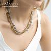 EMANCO Men's Cuban Link Chain Necklace Stainless Steel Women Choker Collar Hip Hop Punk Jewelry 2MM/3MM/4MM/6MM/8MM
