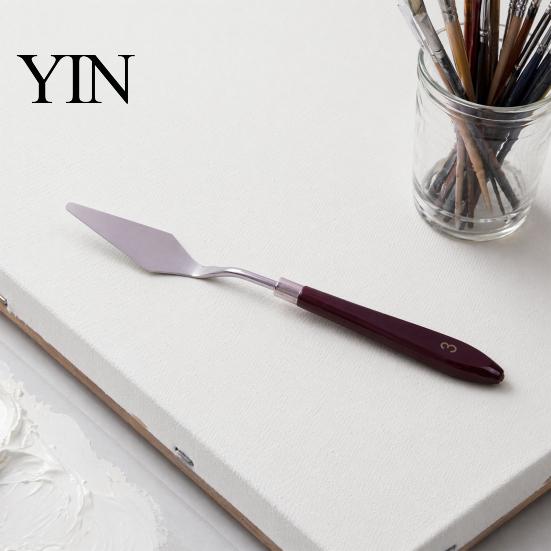 Oil Painting Accessories Scraper, Stainless Steel with Wooden Handle Palette Cutter, Paint Scraper for Thick Evenly Mixed Art Spatula, Acrylics