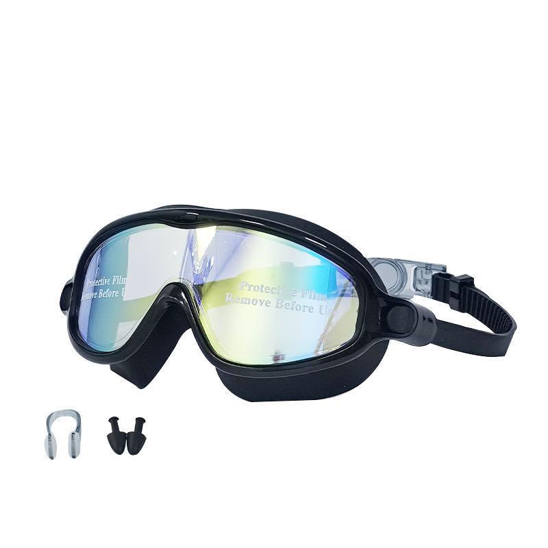 High-Definition, Anti-Fog, Waterproof Swimming Goggles with Earplugs for Adults