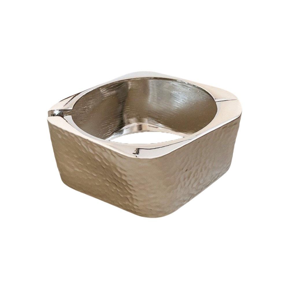 Zinc Zinc Zinc Alloy Metal Bracelet Geometry Wide Side Bangle Retro Open Bangle Gift