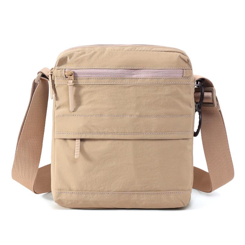 Men's Shoulder Bag Vertical Crossbody Bag Solid Color Nylon Bag