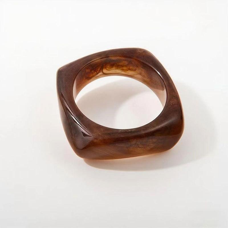 Amber Smudge Coffee Resin Bracelet, Simple Fashion Bracelet, Exaggerated Personality And High-End Jewelry