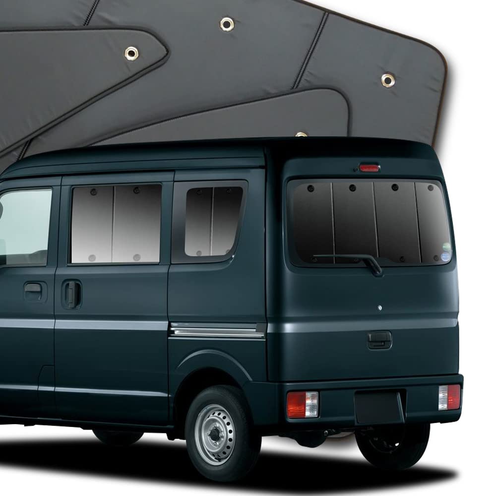 Rear-mounted privacy sunshade for the Every DA17 series Every Van and Every Wagon. Also available: "01s-g004-re" car camping accessories.