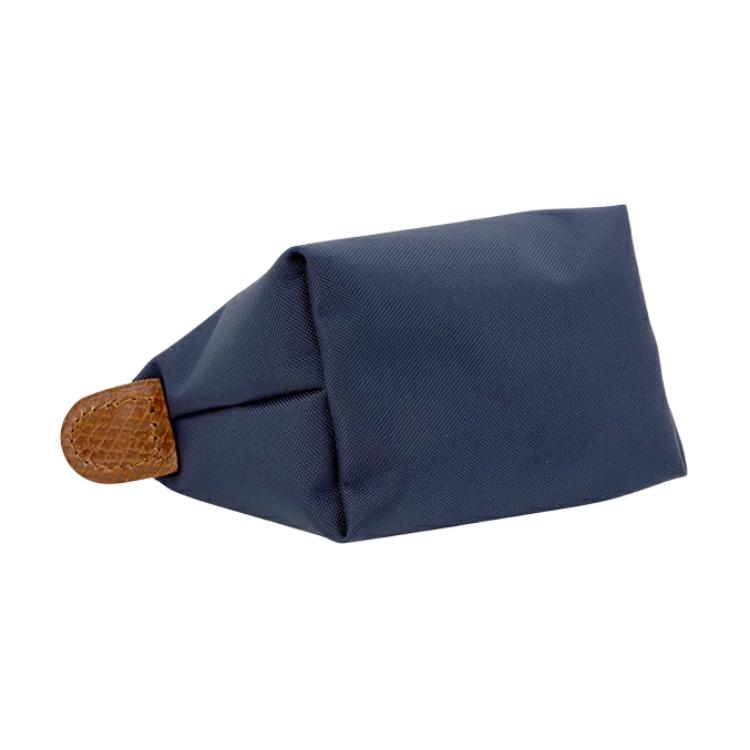 Longchamp Le Pliage Original Gold Embossed Snap Flap Nylon Wallet Women Wallet Navy-Blue 30016089556