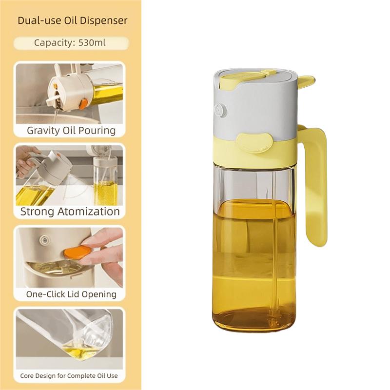 

500ml Sprayable Ergonomic Design Gravity-operated Opening and Closing Multi-function Oil Bottle Convenient 1PC жёлтый