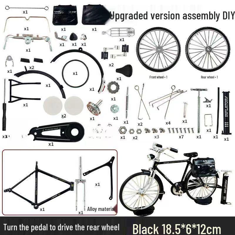 Classic 28" DIY Alloy Bicycle Model Toy Ornament