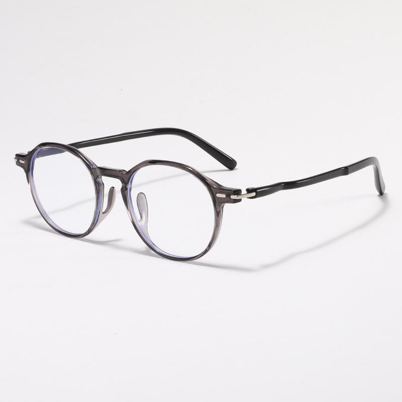Japanese-style anti-blue light women's black frame ultra-light oval versatile eyeglass frames for men tr Korean Style
