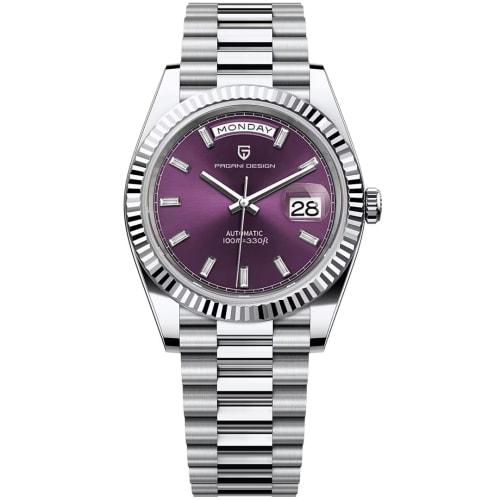 

LACZ DENTON Pagani Design DD40 PD1783 Men s Luxury Automatic Watch with AR Sapphire Crystal, 10-Bar Mechanical Movement, NH36A Movement, Purple, Fashi