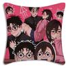 Comic cartoon D-Dandadans Pillow Covers Cartoon Sofa Decorative Home Double-sided Printing Short Plush Cute Cushion Cover