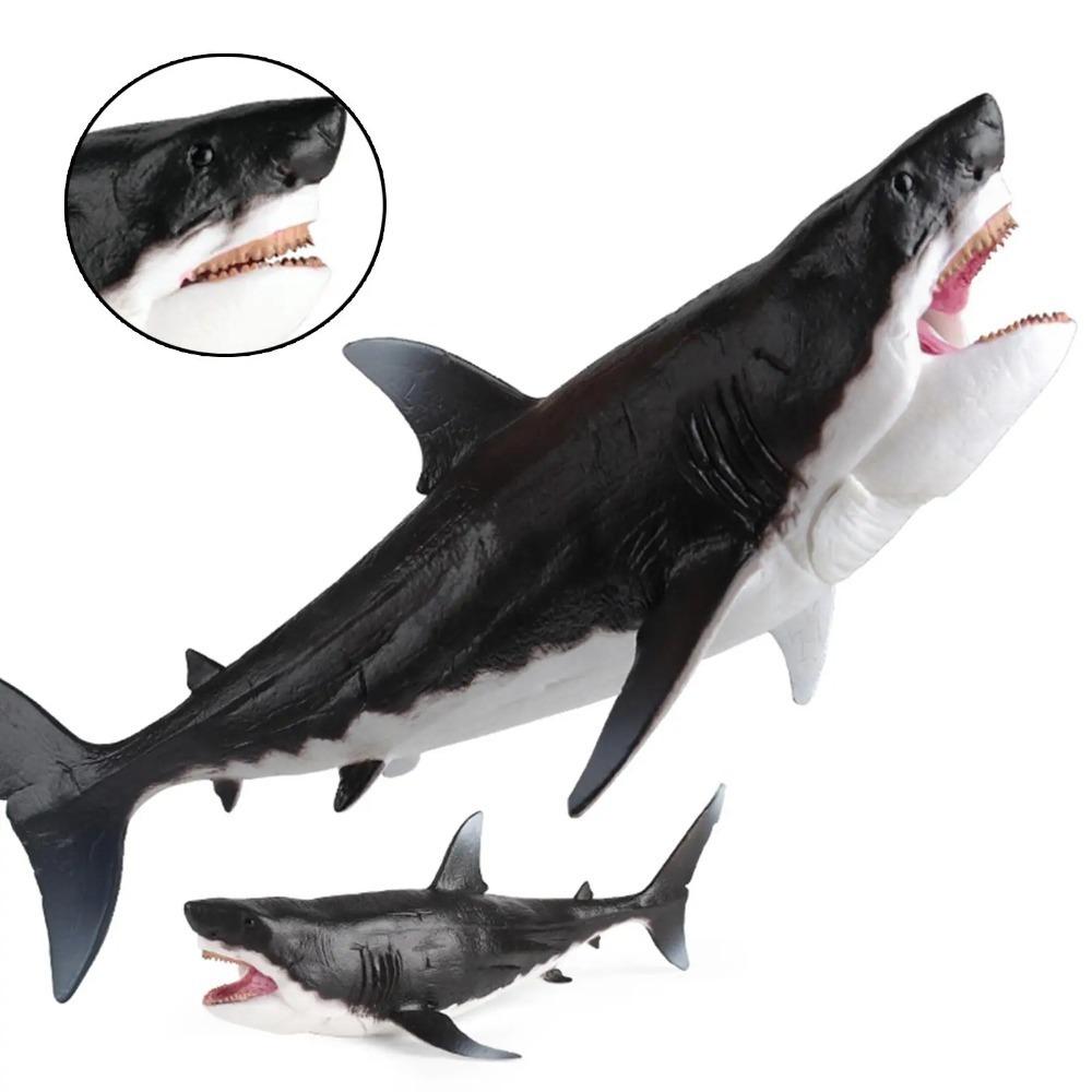 Plastic Big Shark Fish Model Wild Ocean Animal Statue  For Kids Children Birthday Gifts