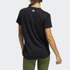 Adidas T Shirts Women's Black Crew Neck Moderate Straight Fit GQ9422