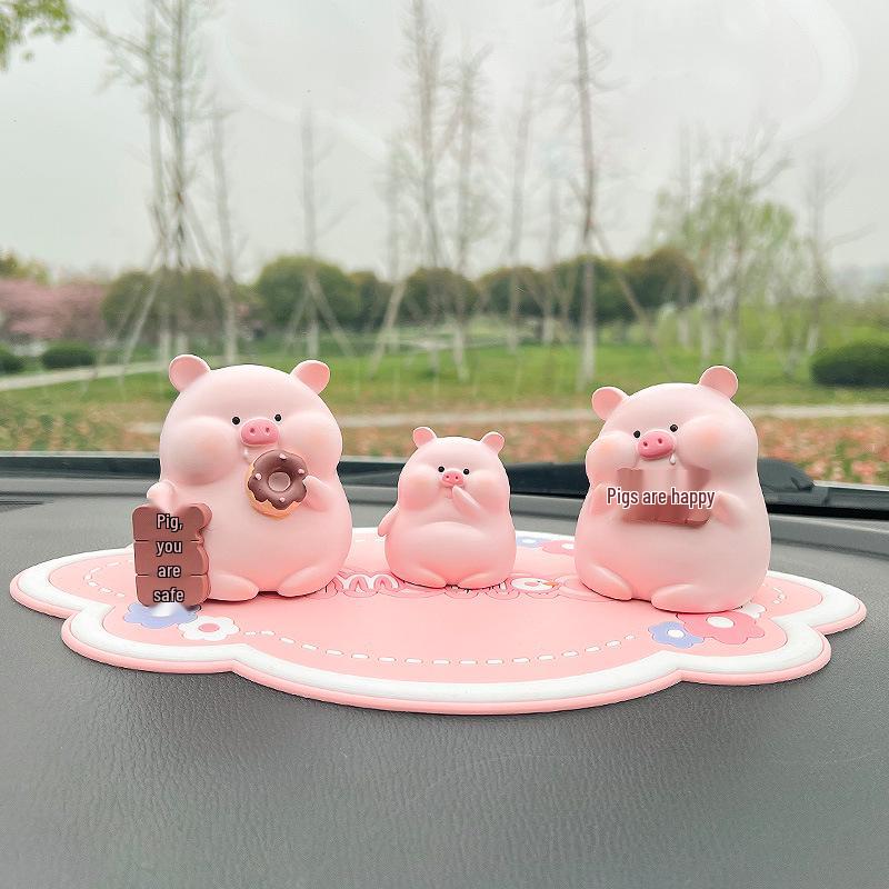 Cute Pig Nannan Car Interior Ornament - Creative Decompression Decor for Women