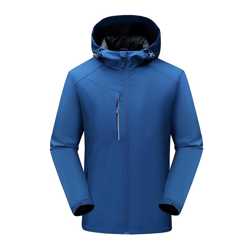 Men's Outdoor Thickened Velvet-Lined Waterproof Windproof Jacket