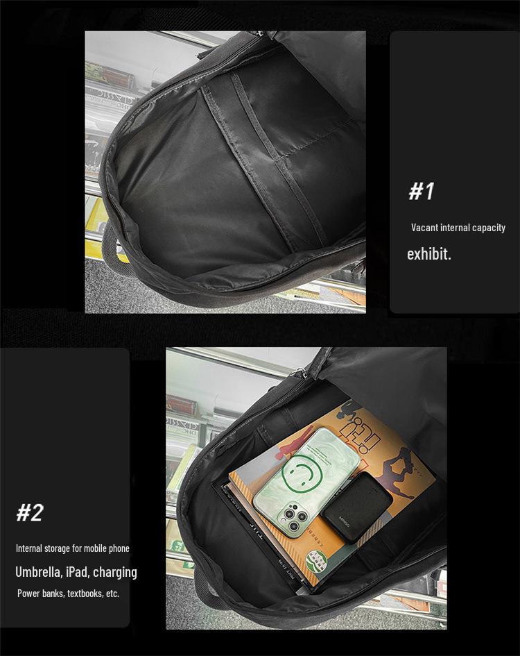 Men's Student Canvas Backpack - Japanese Style, Large Capacity, Ideal for College, High School, Travel
