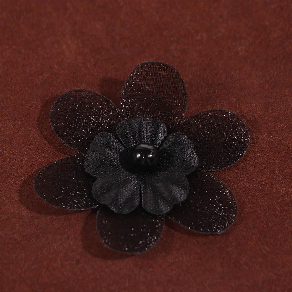 30PCS Pearls Organza Flowers Applique DIY Material Clothes Patches  for Clothes Bag Hair Clips