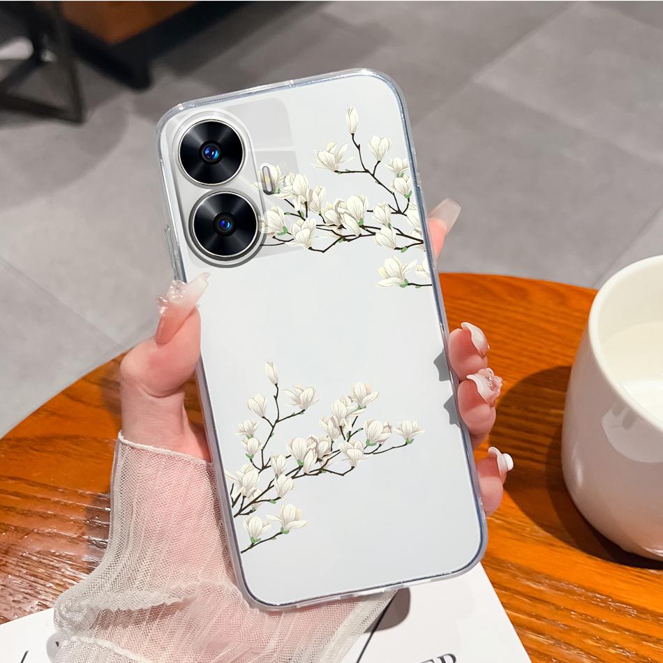 For OPPO Realme C55 C53 Phone Case Creative Soft TPU Silicone Clear Anti Drop Back Cover For Realme C 55 53 RealmeC55 Funda Capa